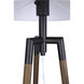 Cameram 62.5 inch 150.00 watt Black and Wood Floor Lamp Portable Light