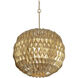 Forever 6 Light 24 inch French Gold Pendant Ceiling Light