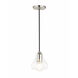 Sadie 1 Light 5.75 inch Polished Nickel Pendant Ceiling Light