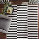 Optika 90 X 63 inch Black/White Rug in 5 x 7