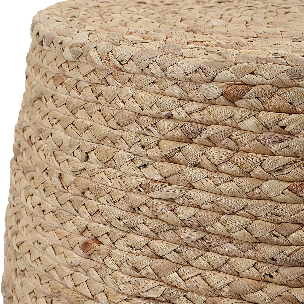 Resort 19 inch Natural Braided Straw Wrap Accent Stool