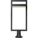 Luttrel LED 32.5 inch Black Outdoor Pier Mounted Fixture