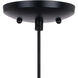 Milano LED 4.75 inch Matte Black Mini Pendant Ceiling Light in Azurra Glass