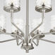 Starky 8 Light 31 inch Satin Nickel Chandelier Ceiling Light