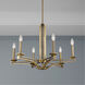 Trumbull 6 Light 26 inch Antique Brass Chandelier Ceiling Light