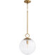 Mavis 1 Light 12 inch Brushed Brass Pendant Ceiling Light