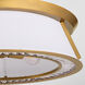 Gorham 4 Light 22 inch Brushed Brass Flush Mount Ceiling Light