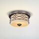 Harlow 2 Light 13.38 inch Hazel Bronze Flush Mount Ceiling Light