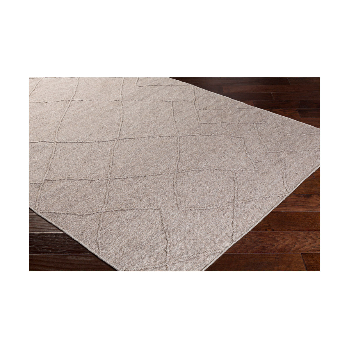 Landscape 36 X 24 inch Brown and Brown Area Rug, Wool and Viscose