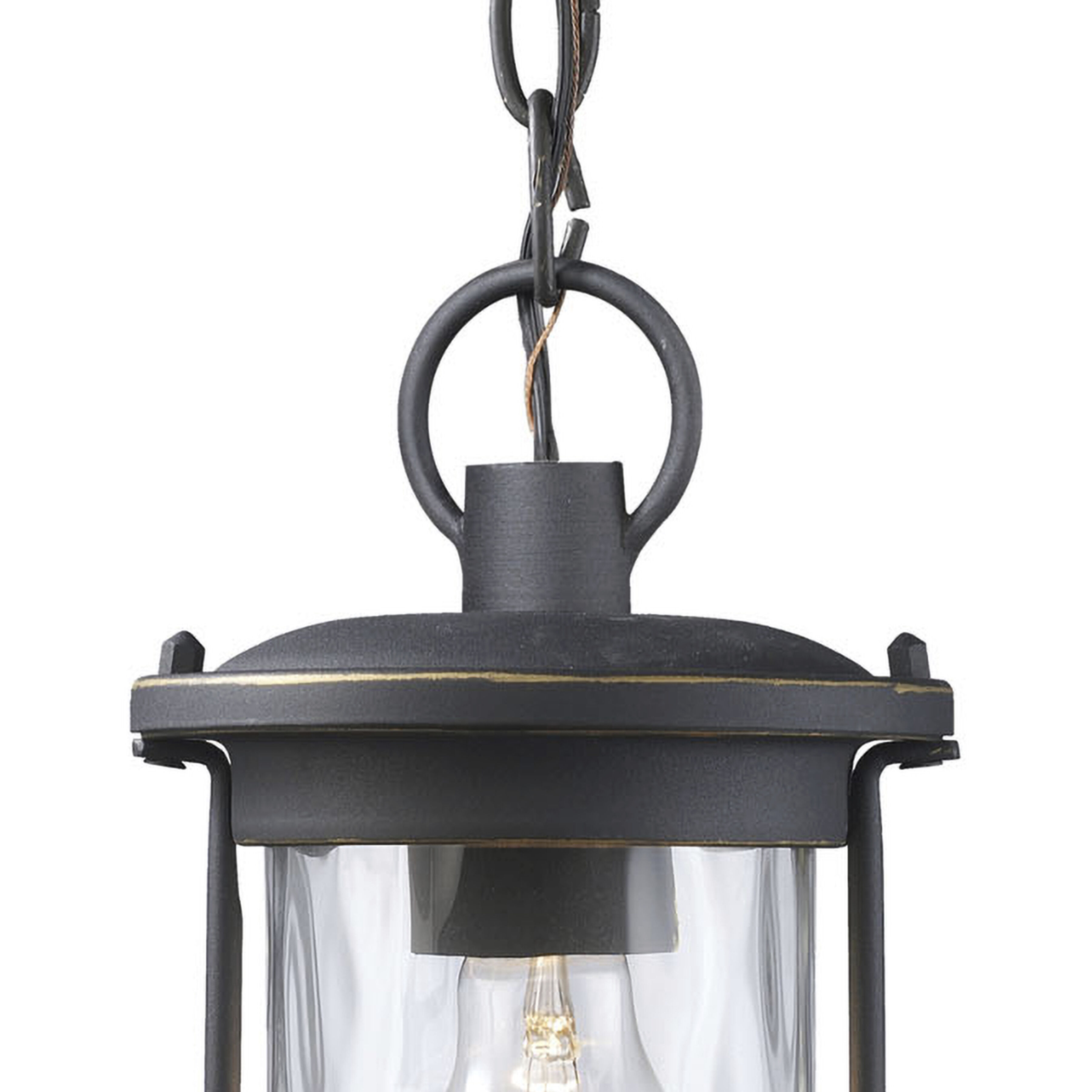 Farmstead 1 Light 6 inch Matte Black Outdoor Pendant