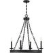 Seville 4 Light 25 inch Matte Black Chandelier Ceiling Light, Essentials