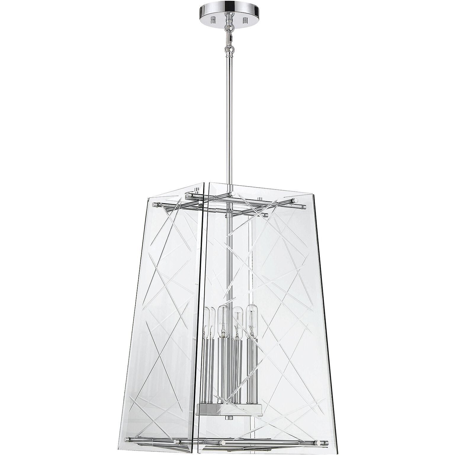 Kole 4 Light 14 inch Polished Chrome Pendant Ceiling Light, Essentials