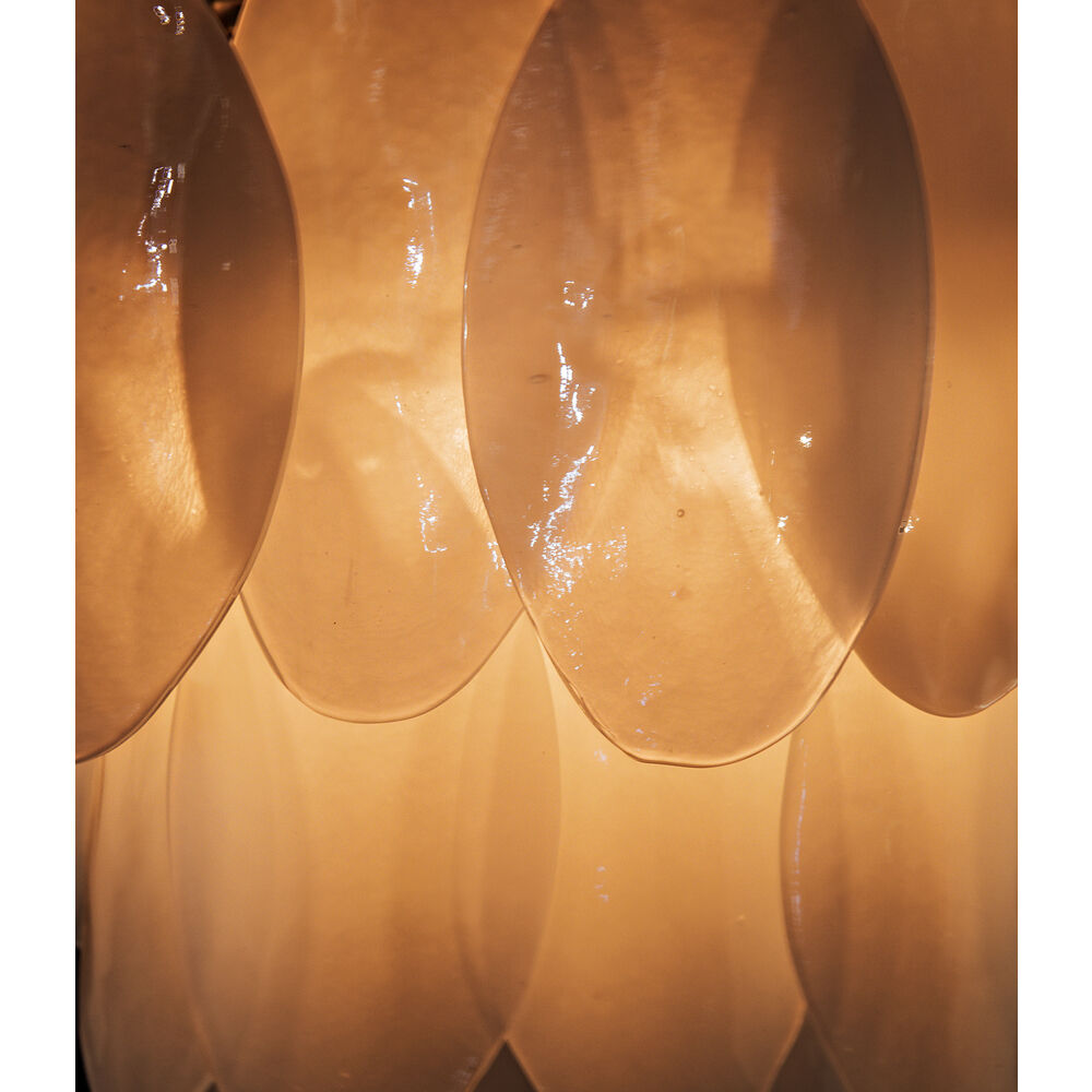 Lotus 4 Light 20 inch Antique Brass Chandelier Ceiling Light