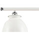 Ballston Adirondack 4 Light 48 inch White and Polished Chrome Island Light Ceiling Light in Incandescent, Glossy White, Ballston