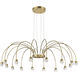 Yep Vario 16 Light 47 inch Titanium Gold Chandelier Ceiling Light