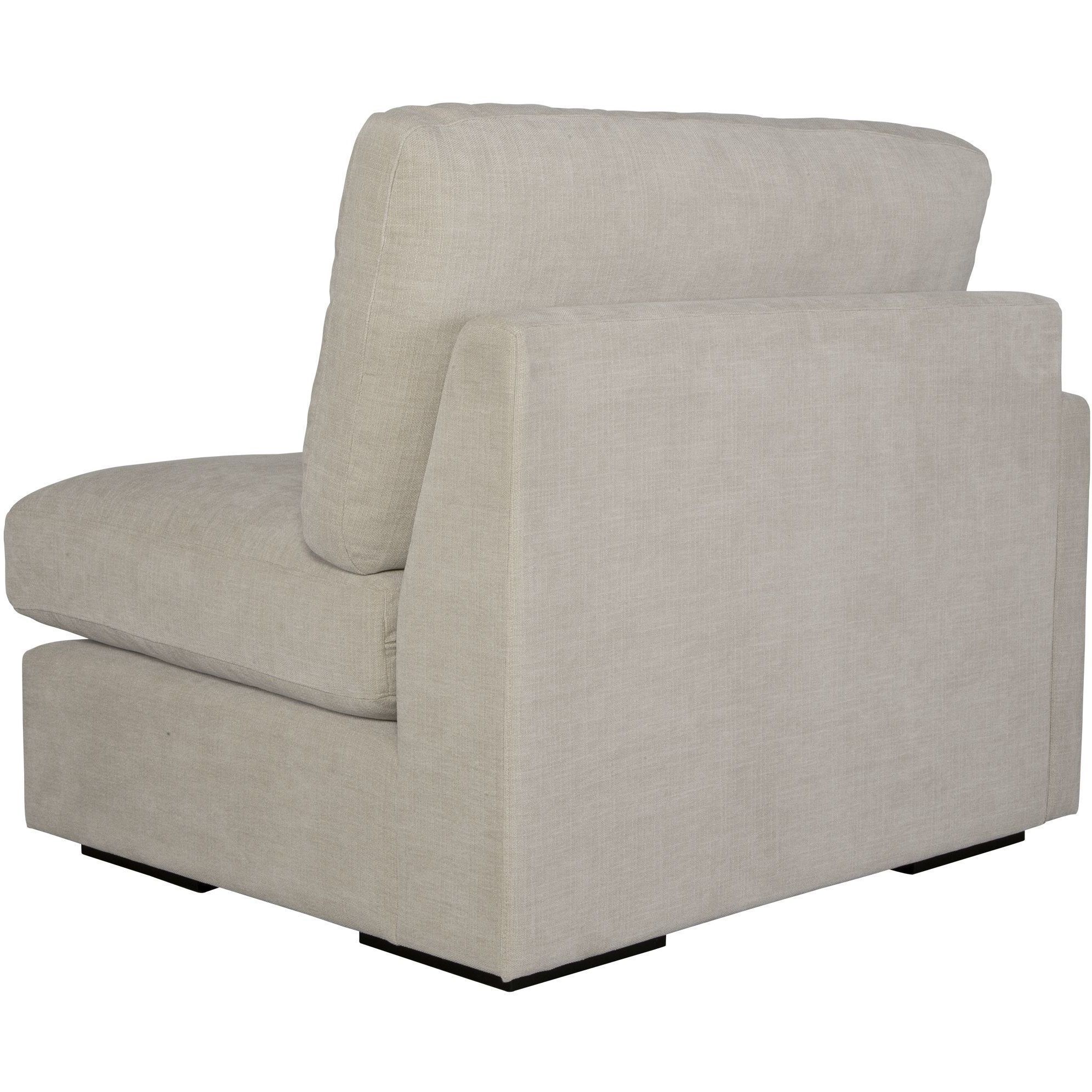 Refuge Light Sand Polyester Sofa, Left Arm Facing