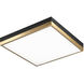 Tux LED 14 inch Black and Aged Gold Brass Flush Mount Ceiling Light