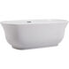 Coralie Glossy White and Chrome Bathtub