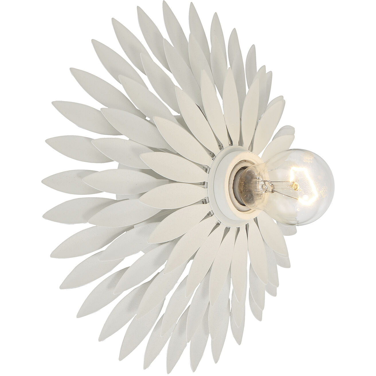 Broche Bath Sconce Wall Light in Matte White
