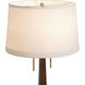 Taper 29 inch 9 watt Dark Walnut Wood and Weathered Brass Table Lamp Portable Light
