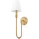 Jisele Wall Sconce Wall Light in Rubbed Brass