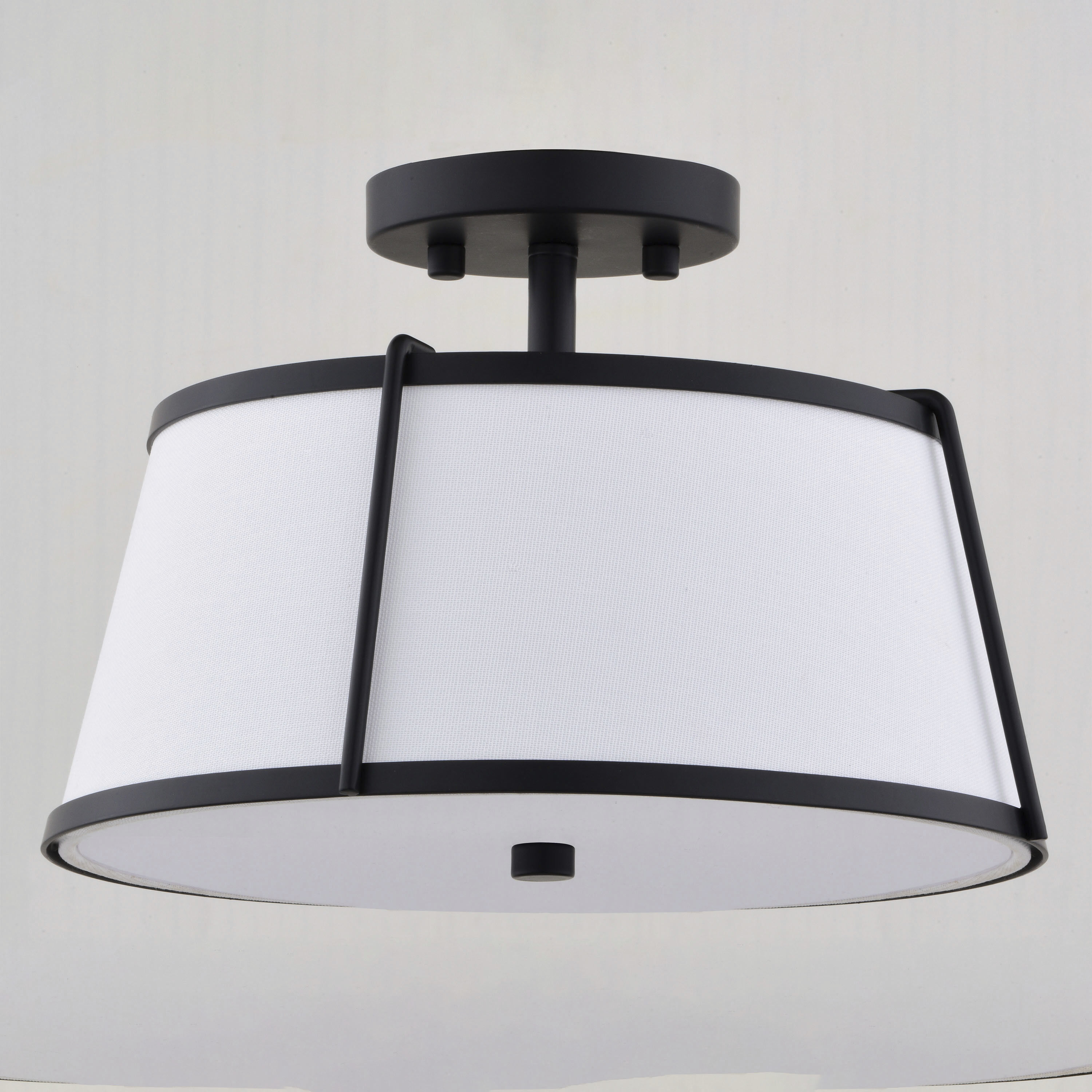 Marion 2 Light 13 inch Matte Black Semi-Flush Mount Ceiling Light