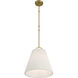 Scandinavian 1 Light 15 inch Natural Brass Pendant Ceiling Light