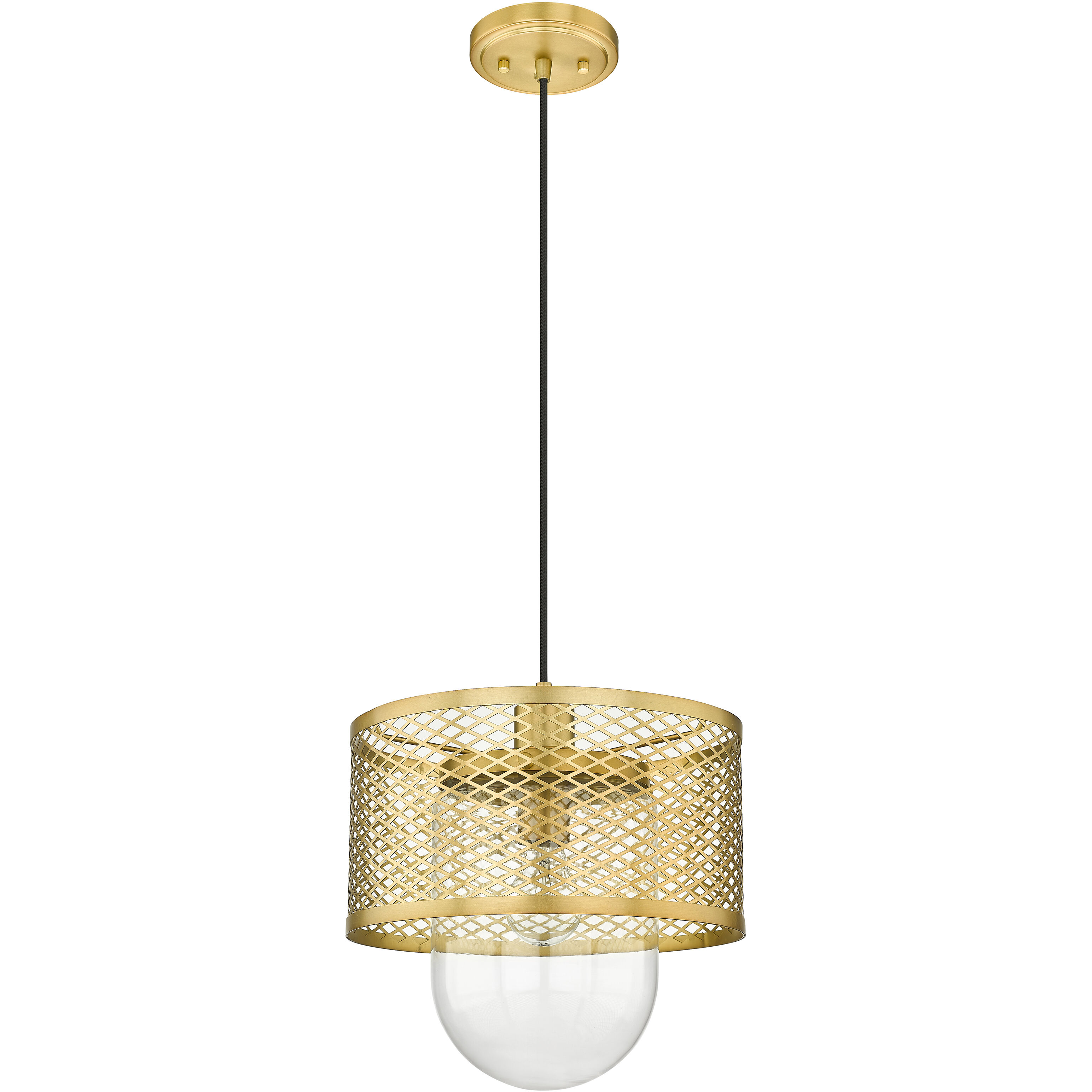 Kipton 1 Light 11 inch Rubbed Brass Pendant Ceiling Light in Rubbed Bronze