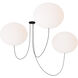 Peter Bristol Helium 3 Light 53.1 inch Matte Black Chandelier Ceiling Light