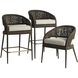 Juri 39.5 inch Porpoise and Charcoal Brown with Dark Gray Outdoor Counter Stool