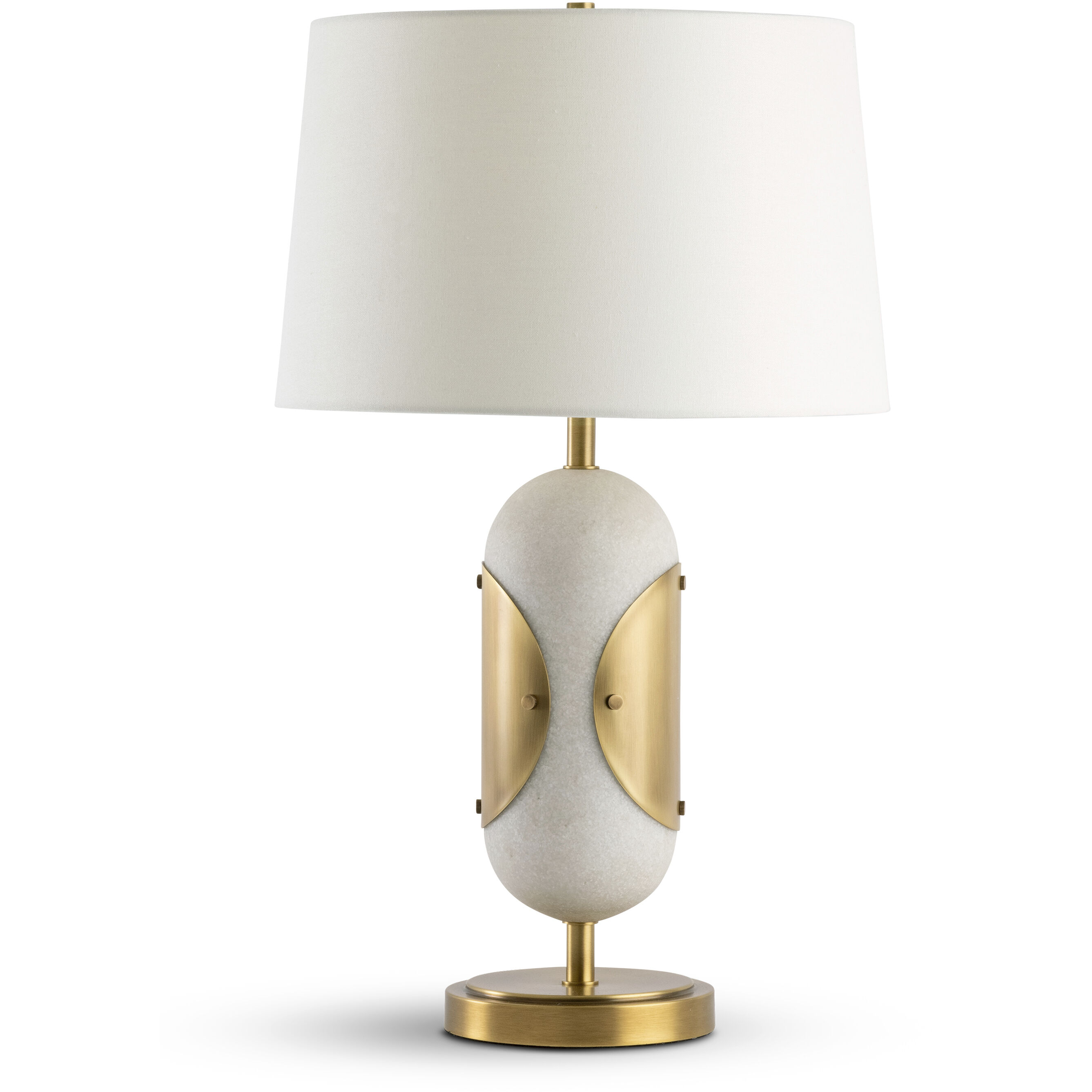 Ovaro 26.75 inch 150.00 watt White Table Lamp Portable Light