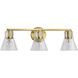 Gianna 24 inch Vintage Brass Vanity Wall Light