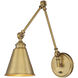 Morland 33.75 inch 60.00 watt Warm Brass Adjustable Wall Sconce Wall Light, Essentials