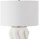 Stratified 28 inch 150.00 watt Matte White Glaze with Brass and Crystal Table Lamp Portable Light