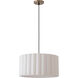 Scallop 1 Light 16 inch Weathered Brass Pendant Ceiling Light