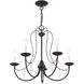 Mirabella 5 Light 24 inch English Bronze Chandelier Ceiling Light