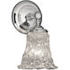 Veneto Luce Wall Sconce Wall Light in Polished Chrome, Round Flared, Incandescent, Lace