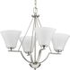 Bravo 4 Light 24 inch Brushed Nickel Chandelier Ceiling Light