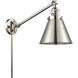 Appalachian 18 inch 100 watt Polished Nickel Swing Arm Wall Light, Franklin Restoration