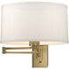 Simple 23 inch 100 watt Modern Brass Swing Arm Sconce Wall Light - Open Box