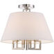 Westwood 5 Light 16 inch Polished Nickel Semi Flush Ceiling Light