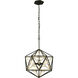 Marcia 3 Light 18 inch Matte Black and French Gold Pendant Ceiling Light