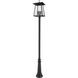 Rainer 6 Light 126 inch Black Outdoor Post Mounted Fixture in G9