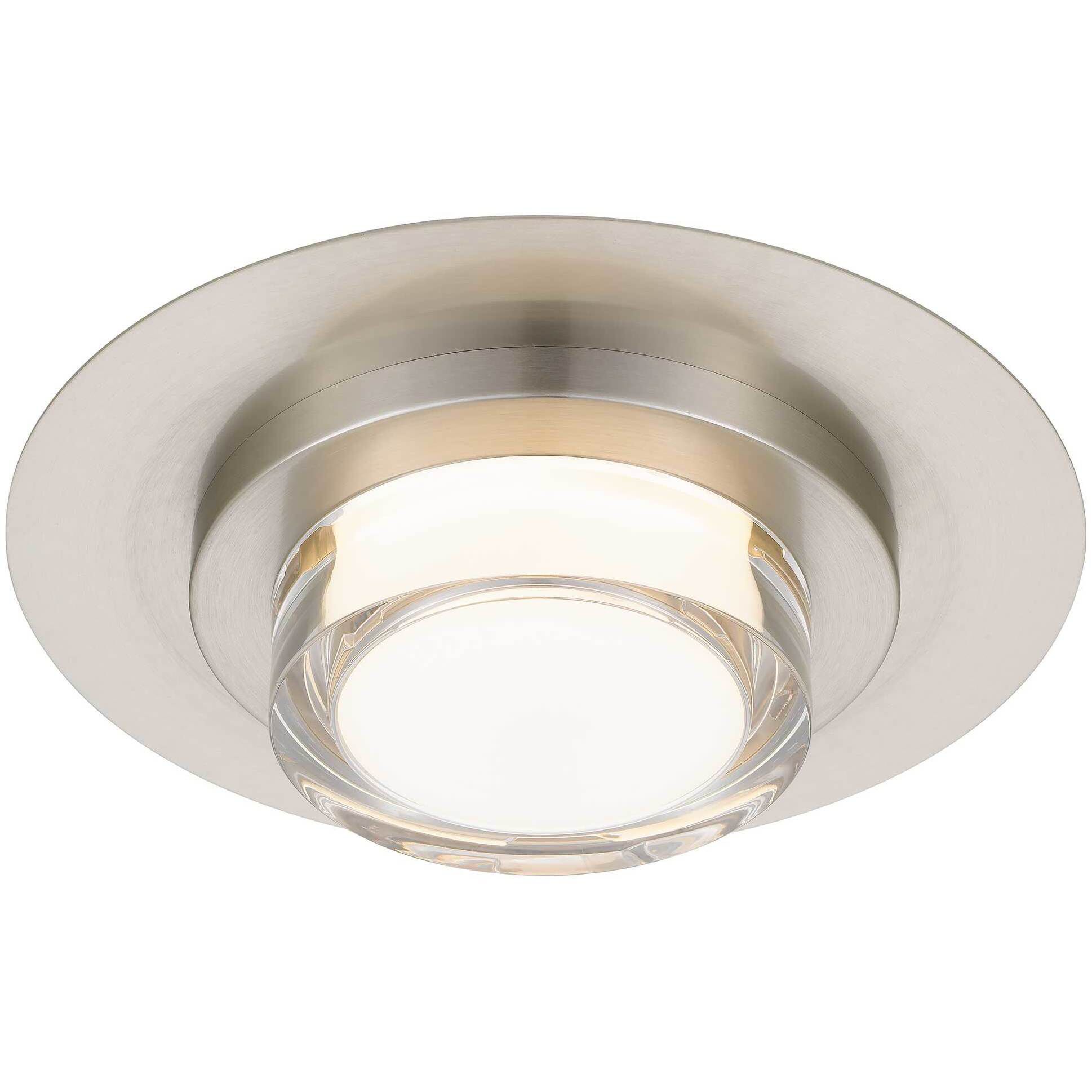 Plate LED 12 inch Brushed Stainless Steel Outdoor Flush Mount