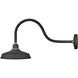 Foundry Classic Outdoor Barn Light in Textured Black, Gooseneck