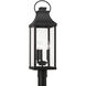 Bradford 3 Light 26.75 inch Black Outdoor Post Lantern