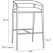 Ansel 36.5 inch Sterling Bar Stool