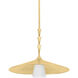 Vails Gate 1 Light 23.75 inch Vintage Gold Leaf Pendant Ceiling Light