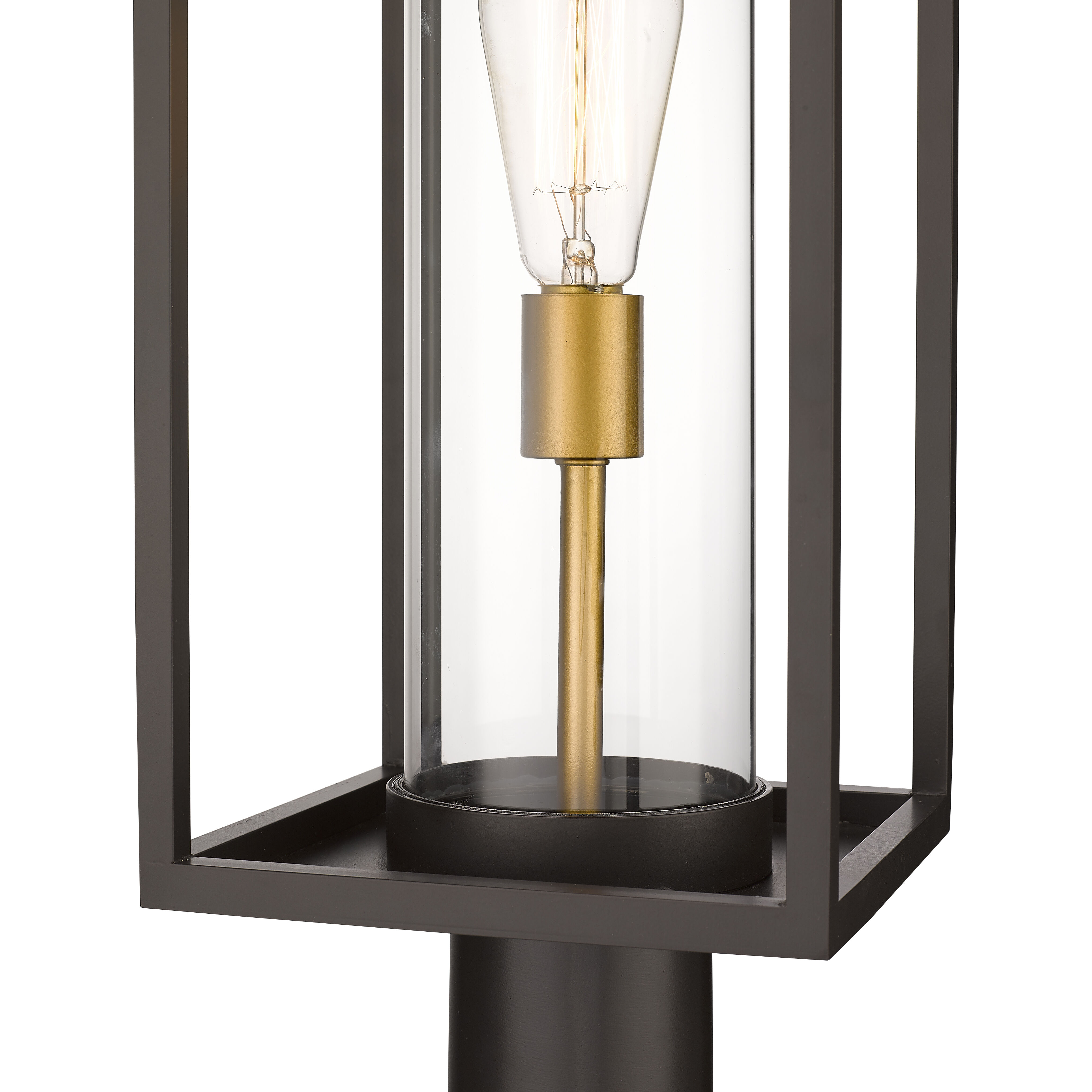 Dunbroch 1 Light 29.75 inch Deep Bronze and Outdoor Brass Outdoor Pier Mounted Fixture