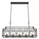 Stone Creek 5 Light 43.5 inch Noble Bronze and White Washed Oak Linear Chandelier Ceiling Light